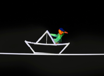 Abelardo en un barco